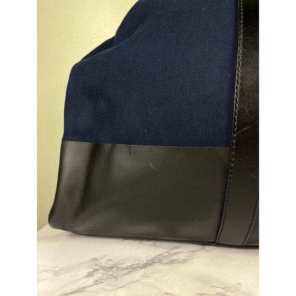 Everlane Twill Weekender Duffle Bag Navy/Back - Picture 2 of 11